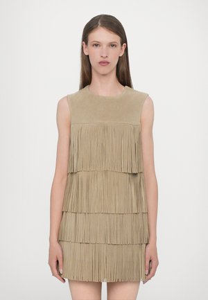 TIERED MINI DRESS - Robe de jour - dune