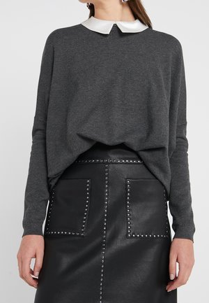 Jersey de punto - mottled dark grey