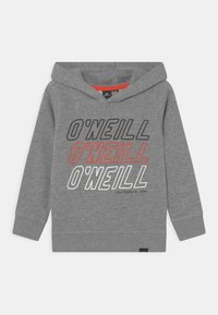 Felpa grigia con cappuccio, caratterizzata da un design grafico con la scritta "O'NEILL" in più colori. Tessuto morbido con polsini e orlo a costine.