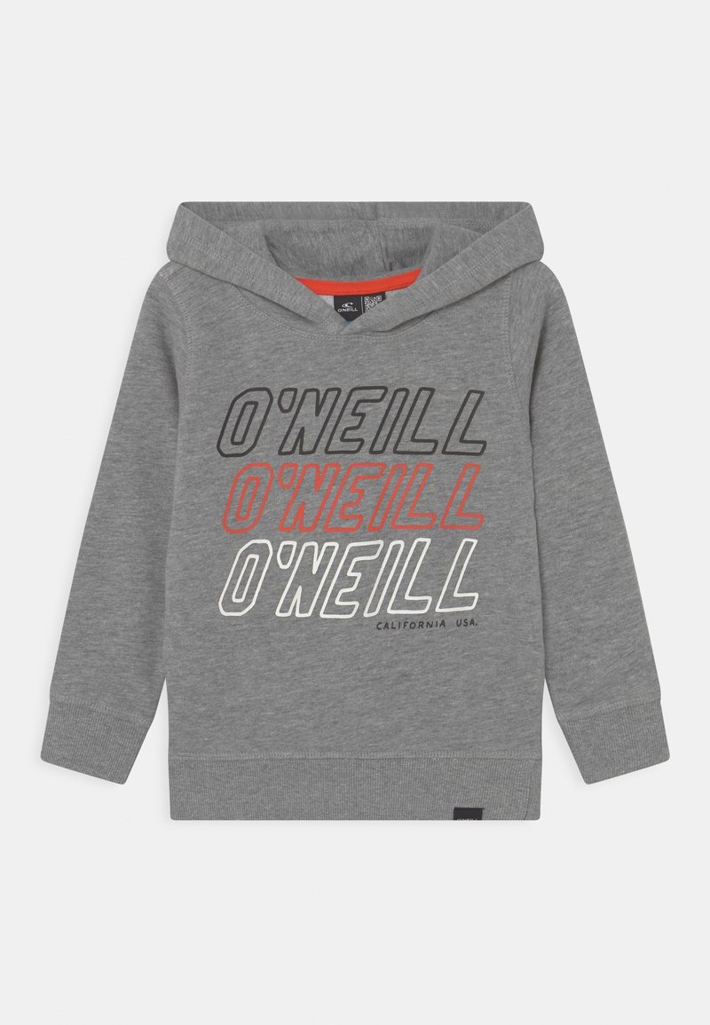 Felpa grigia con cappuccio, caratterizzata da un design grafico con la scritta "O'NEILL" in più colori. Tessuto morbido con polsini e orlo a costine.