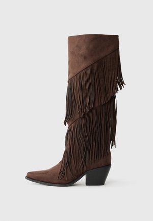 BILLYRAE - Stivali texani / biker - dark brown