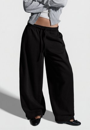 Bershka, Tracksuit bottoms - black