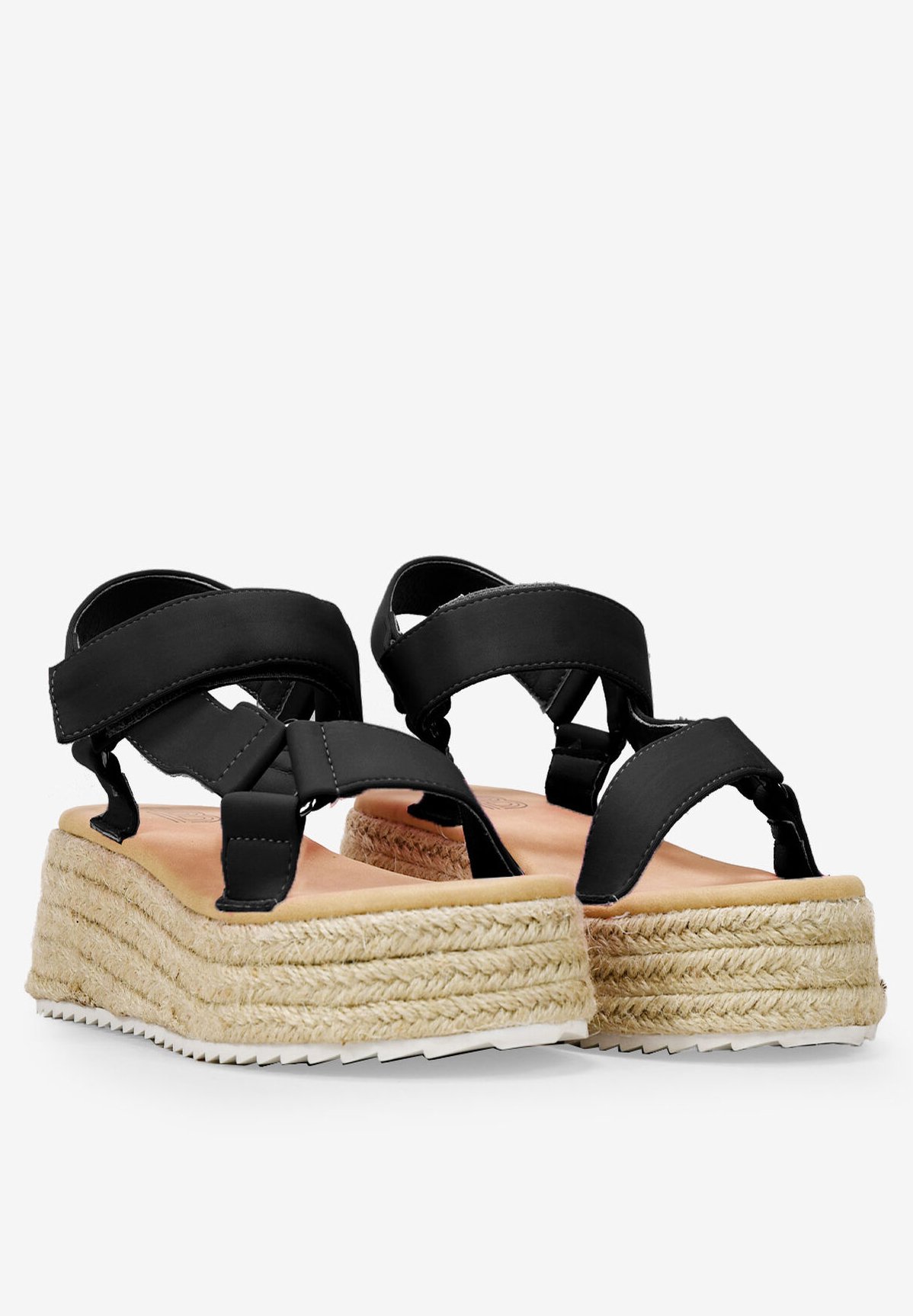Bosanova CON ESPARTO - Sandalias de cuña - black/negro - Zalando.es