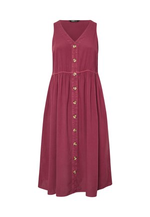 BUTTON THROUGH CHAMBRAY  - Farkkumekko - red