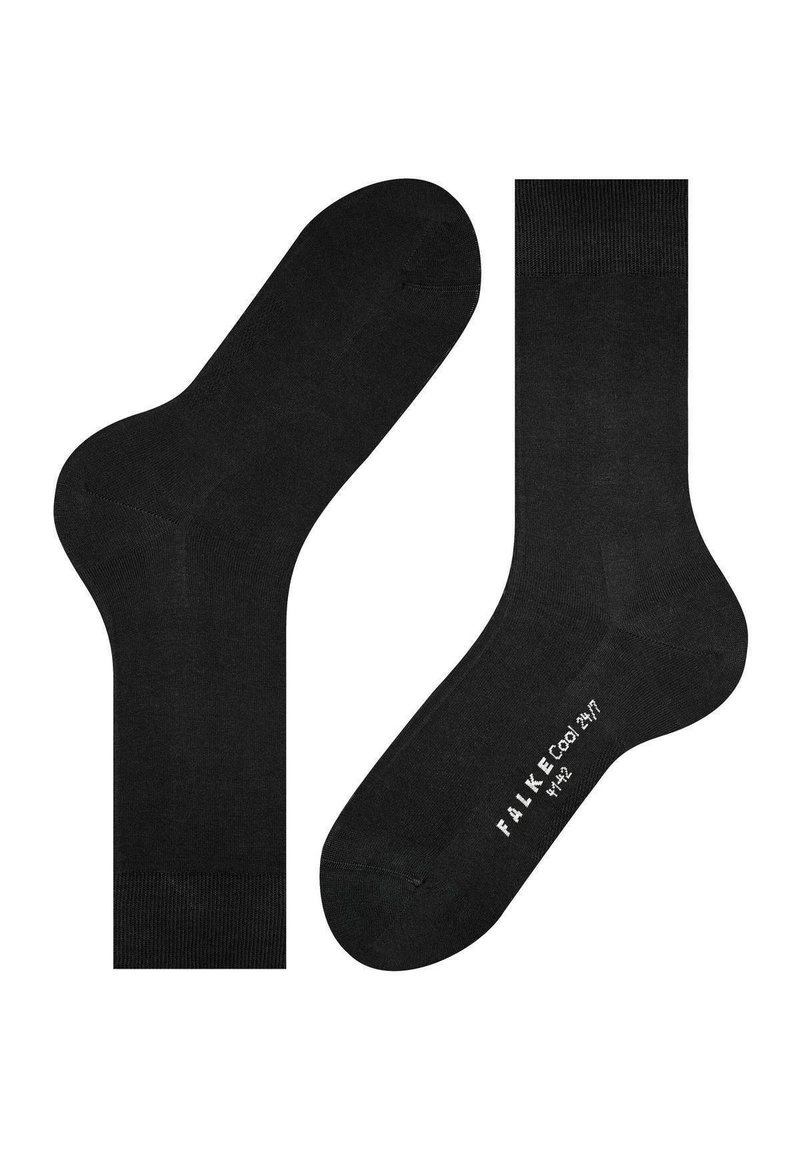 Calzini neri alla caviglia con texture liscia, caratterizzati da punte e talloni rinforzati. Logo stampato sulla suola, design minimalista.