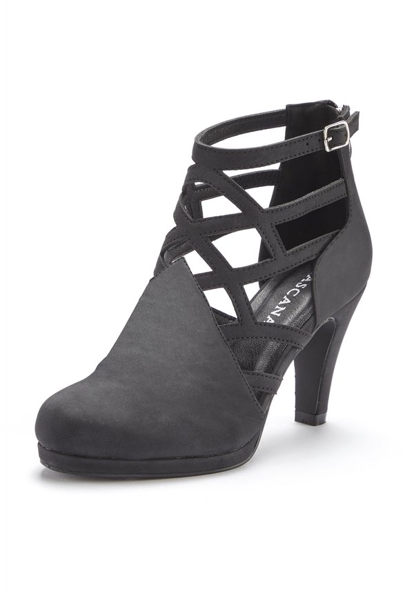 High Heel Stiefelette - schwarz