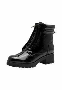 Marco Tozzi Bottines à lacets - black patent