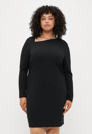 VMCALLISON V NECK DRESS - Φόρεμα σε ίσια γραμμή - black