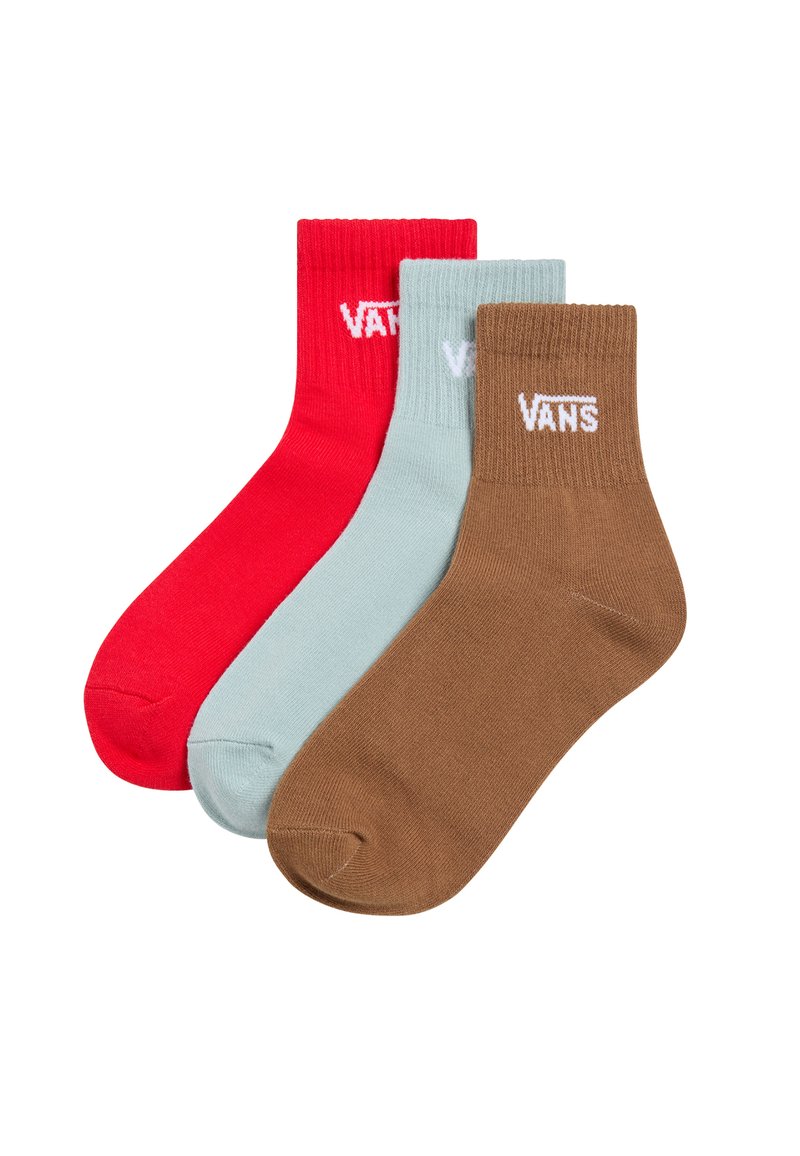 Vans 3 PACK CLASSIC HALF CREW - Strømper - racing red