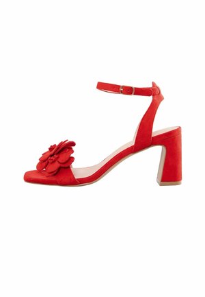 Love & Roses REGULAR FIT - FLOWER MID BLOCK  - Riemensandalette - red