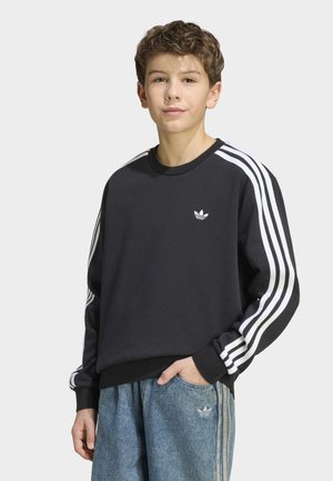 adidas Originals, 3 STRIPE CREW - Sweatshirt - black