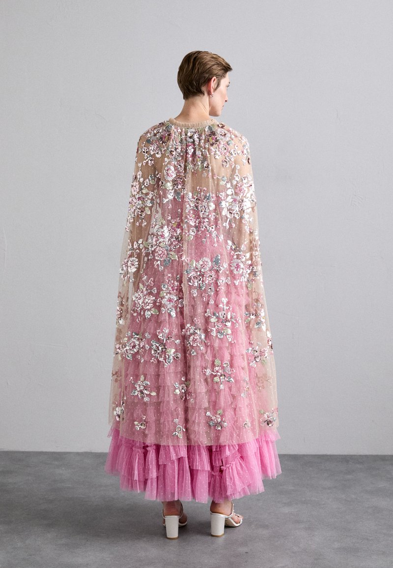 glitter thread dress Sequin Paradise Short Sleeve Dresses For Women Needle Thread SEQUIN PARADISE MIDAXI OPEN Cape Sand/white Birthday_outfit
