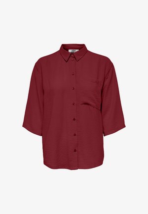 JDY DIVYA 3/4 LOOSE NOOS - Hemdbluse - weinrot