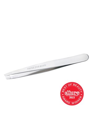 TWEEZERMAN PLATINUM SILVER FULL SLANT TWEEZER - Hårfjerningsredskab - silver