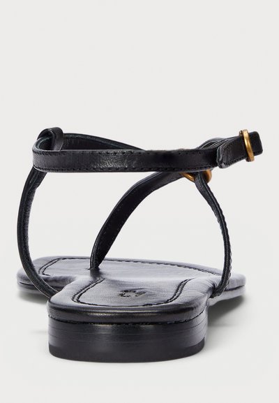 Polo Ralph Lauren O-RING LEATHER SANDAL - T veida siksniņu sandales - black