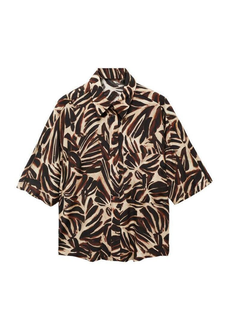 Mango Overhemdblouse beige Mango Overhemdblouse beige