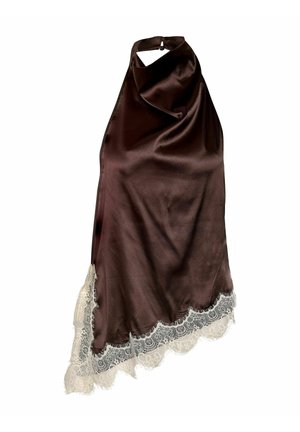 Noisy May, HALTERNECK TOP NMSOFIE - Topp - chocolate brown