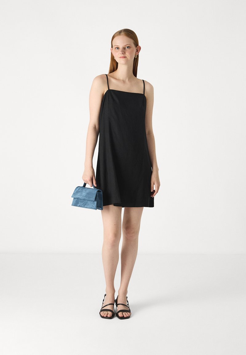 gap little black dress GAP Satin Black Sleeveless Classic Cocktail Mini Dress NWT Size M