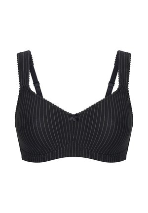 Ulla Popken, PINSTRIPE UNDERWIRE-FREE BRA - Bügel BH - black