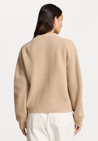 Polo Ralph Lauren WOOL-CASHMERE V-NECK CARDIGAN  - Cardigan - oatmeal melange