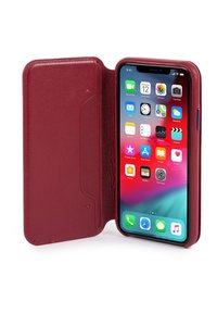 Piquadro COVER IN PELLE RIMB.TA CON PATTA IPHONE ® X E XS - Funda para móvil - red