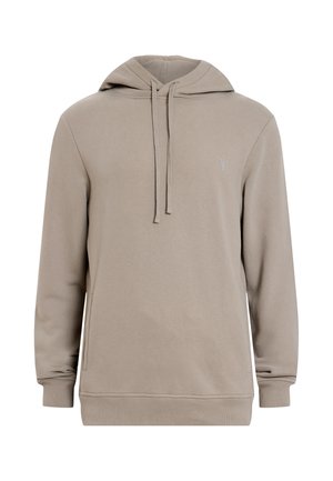 Kapuzensweatshirt in hellbeige, aus weichem Stoff gefertigt. Verfügt über eine vordere Kängurutasche, verstellbare Zugbänder und dezente Logo-Stickerei.