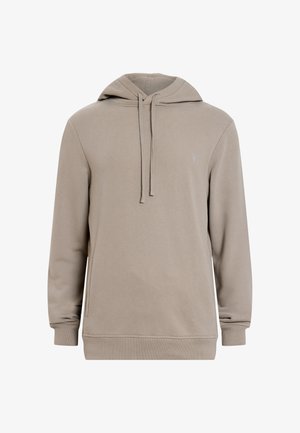 Kapuzensweatshirt in hellbeige, aus weichem Stoff gefertigt. Verfügt über eine vordere Kängurutasche, verstellbare Zugbänder und dezente Logo-Stickerei.