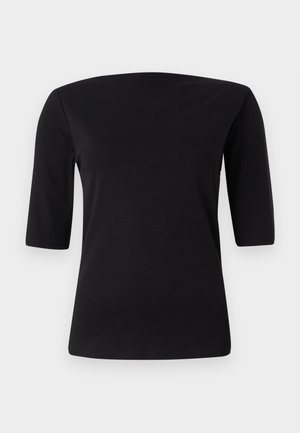 Calvin Klein HALF BOAT NECK  - Základné tričko - black