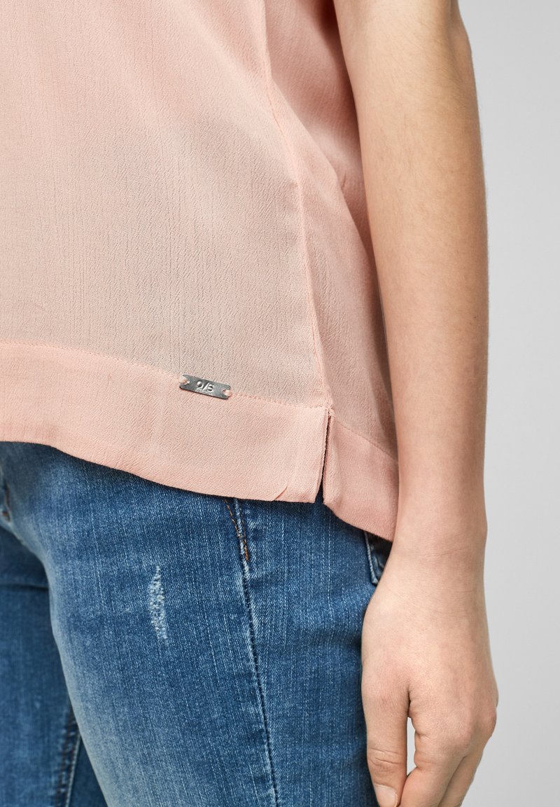 Damen T-Shirts | QS by s.Oliver MET KORTE MOUWEN EN KOORD T-Shirt print apricot/lachs - ZD23953 Damen T-Shirts | QS by s.Oliver MET KORTE MOUWEN EN KOORD T-Shirt print apricot/lachs - ZD23953