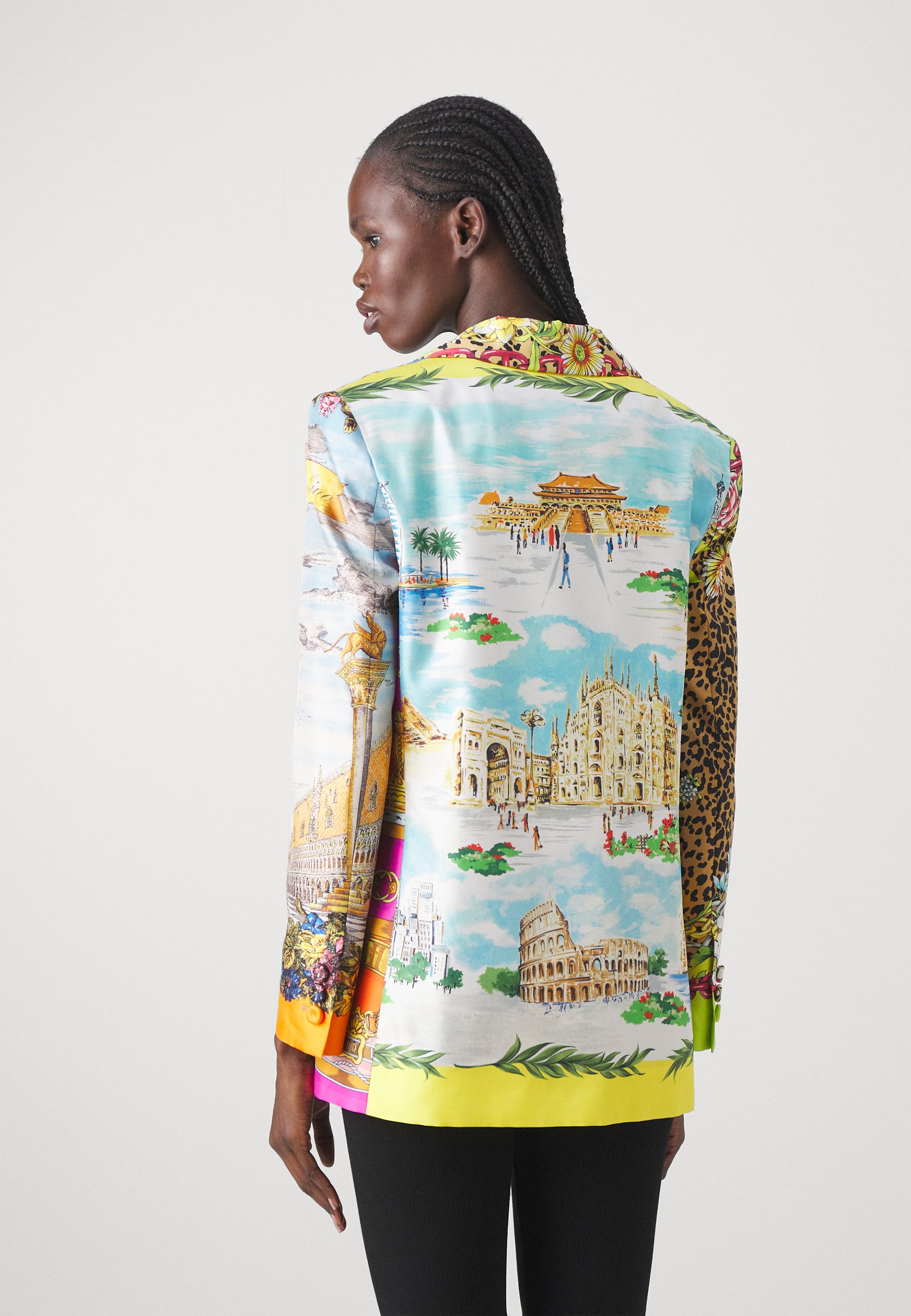 【関税込み】moschino Texture' print jacket Moschino Short Jacket With All-over Texture Print In Neutral