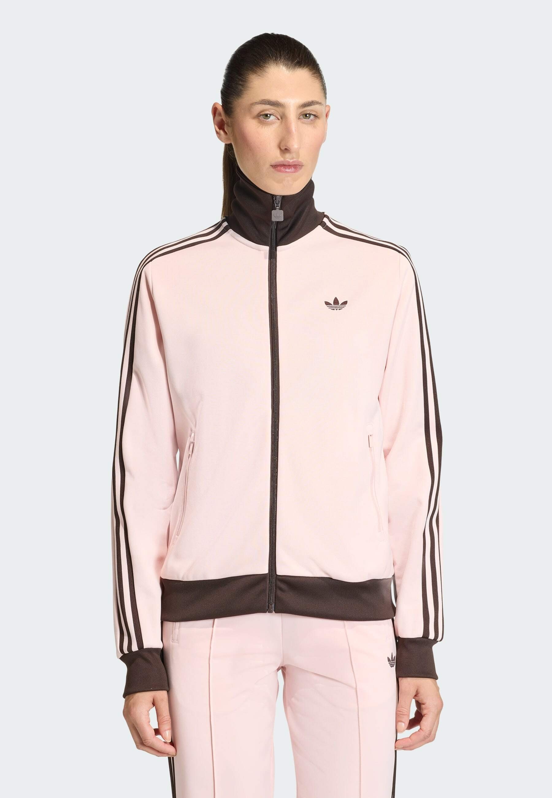 adidas Originals CLASSIC - Zip-up sweatshirt - sandy pink aurora