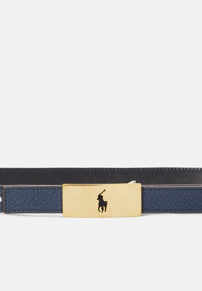 Polo Ralph Lauren POLO ID REVERSIBLE LEATHER BELT - Cinto - marine navy/black