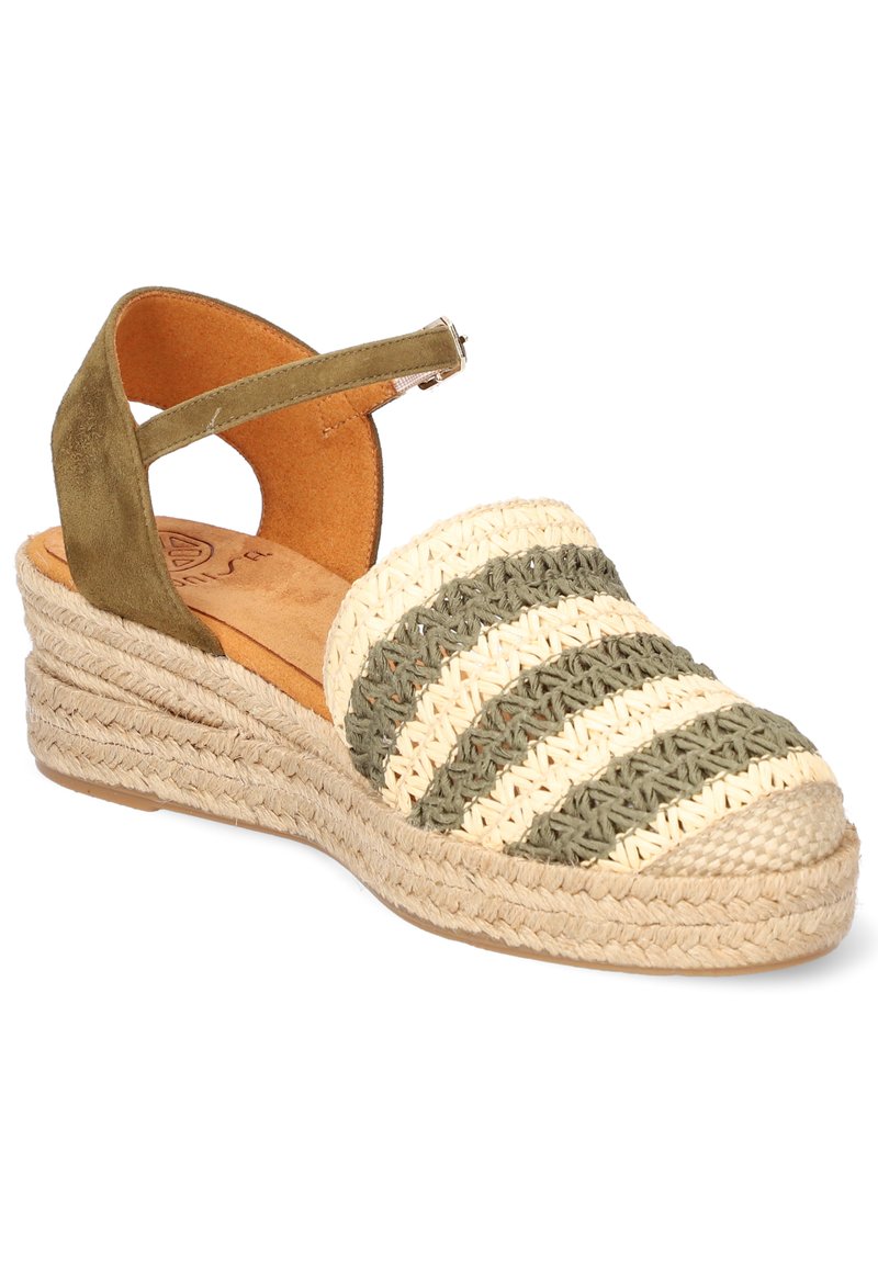 Damen Halbschuhe | Unisa Keilsandalette grün gelb/grün - YS72680 Damen Halbschuhe | Unisa Keilsandalette grün gelb/grün - YS72680
