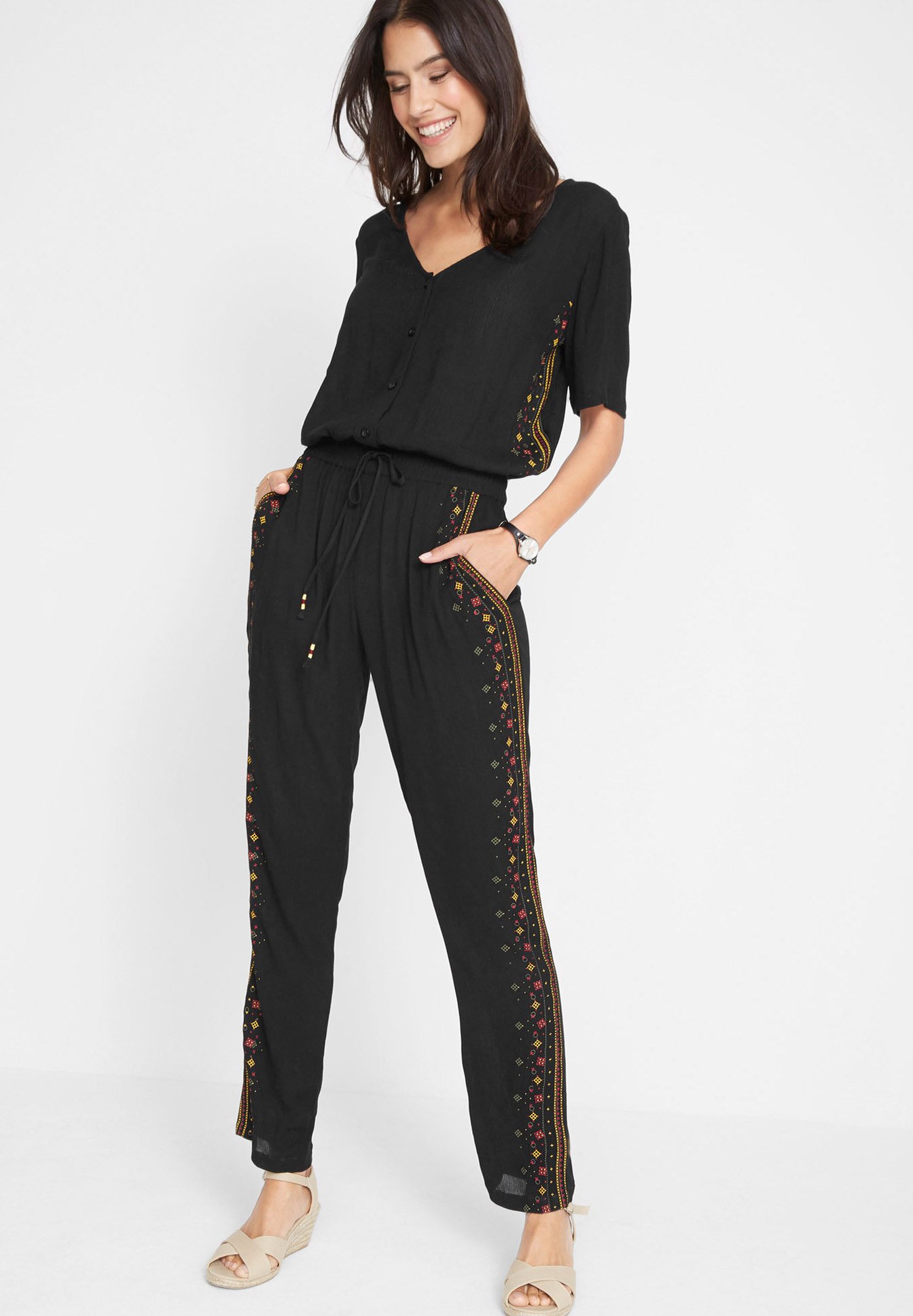 bonprix Tuta jumpsuit - schwarz/nero - Zalando.it