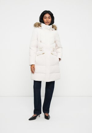 FATEMA  BELTED PUFFER - Cappotto invernale - cream white
