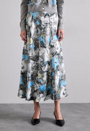 TWILL SKIRT - Jupe longue - blue abstract