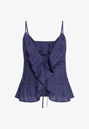 THE-ARE, TOP DE MUJER DE TIRANTES CON LAZADAS FRONTALES - Top - azul