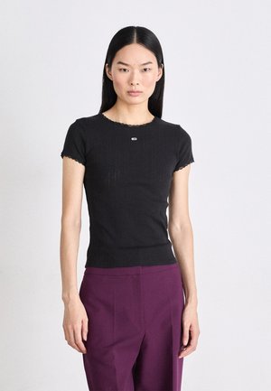 SLIM TEE - T-shirts - black
