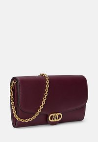 Lauren Ralph Lauren LEATHER MEDIUM ADAIR CROSSBODY - Clutch - pinot noir