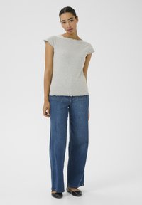 Kaffe KASAMANTHA - T-shirt imprimé - grey melange cc