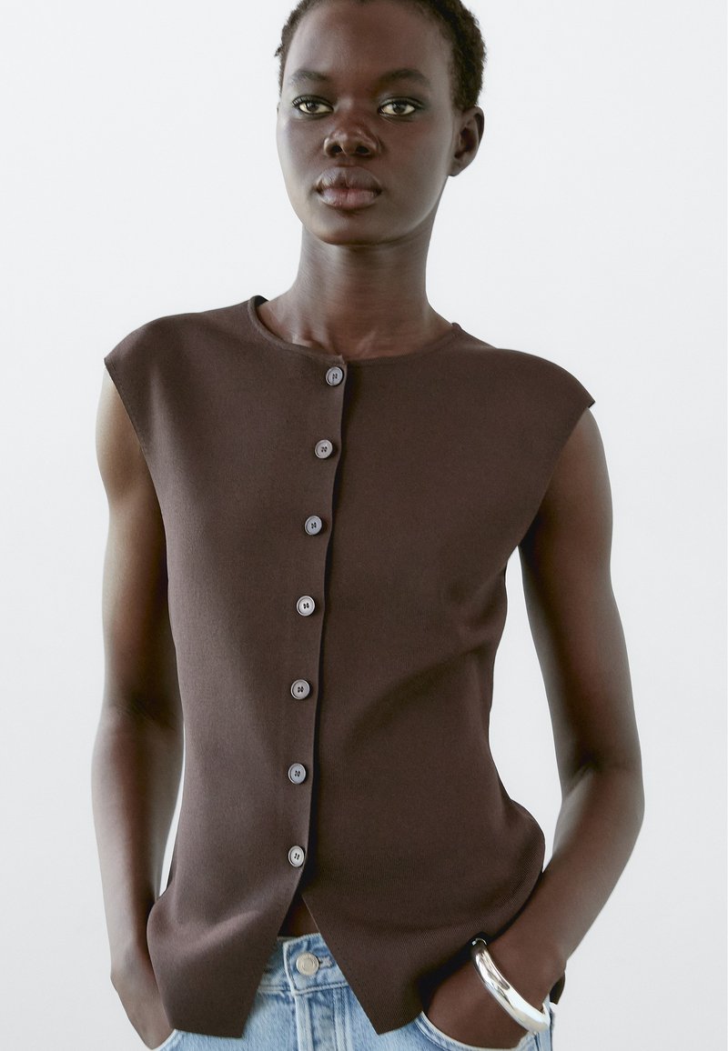 Massimo Dutti - Veste sans manches - brown, Agrandir