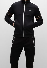 BOSS Felpa con zip - black