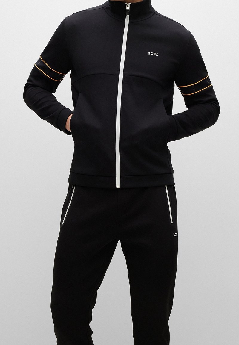 BOSS Felpa con zip - black
