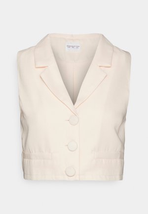 Glamorous HALTER CROPPED BOXY WAISTCOAT - Felső - cream