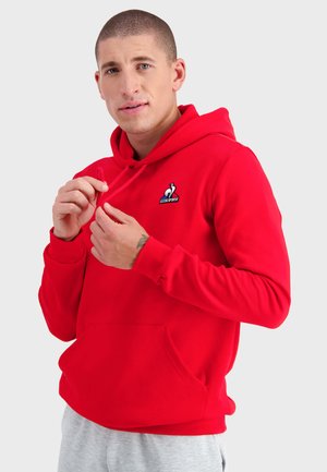 Herren Tennissweatshirt Le Coq Sportif ESS Hoody No.1 M - pur rouge