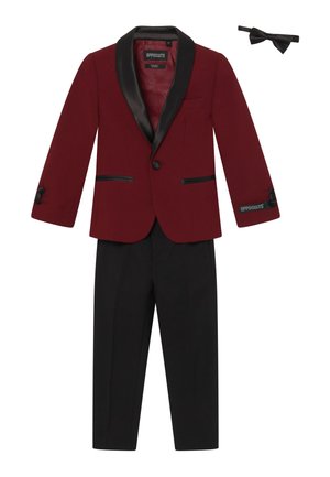PEARLY WHITE TUXEDO SET - Pikkutakki - dark red