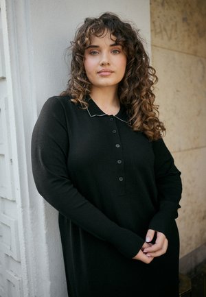 Kaffe Curve JANNA - Obleka/pulover - black deep