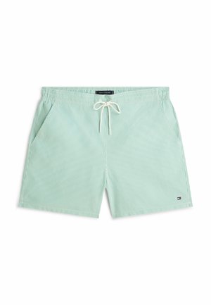 Tommy Hilfiger, ESSENTIAL ITHACA STRIPE MID LENGTH  - Swimming shorts - jade wink   ecru ithaca
