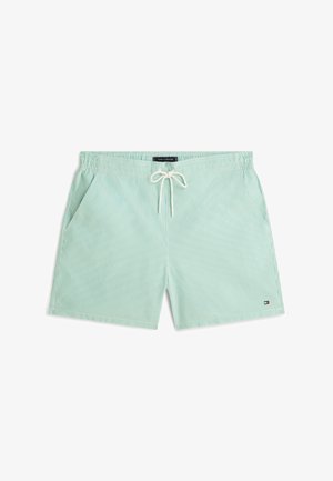 Tommy Hilfiger, ESSENTIAL ITHACA STRIPE MID LENGTH - Swimming shorts - jade wink ecru ithaca