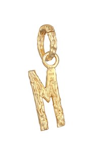 Elli LETTER M STRUCTURED CHARM - Berlocker - gold-coloured
